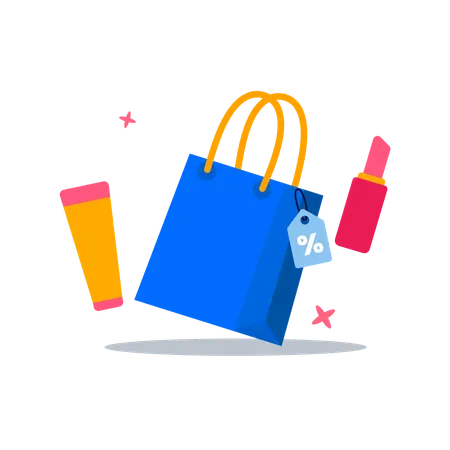 Product discount in live shopping  Illustration