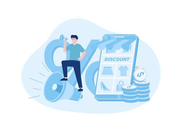 Product discount promotion advertisement  Illustration