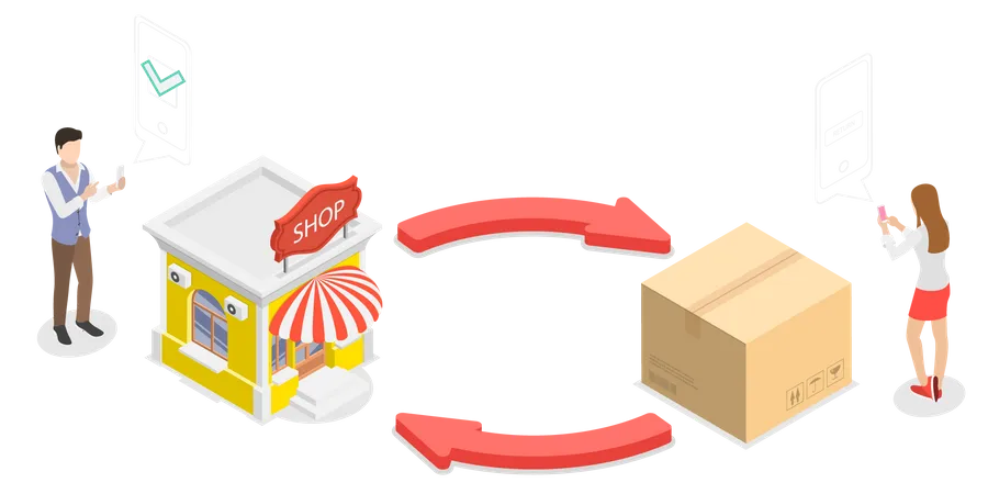 Product Exchange  Illustration
