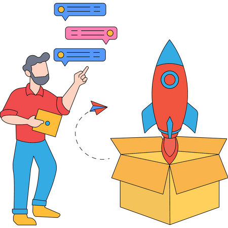 Product Launch  일러스트레이션