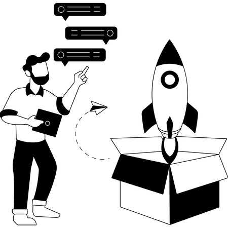 Product Launch  일러스트레이션