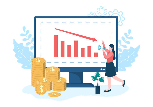 Product price loss  Illustration