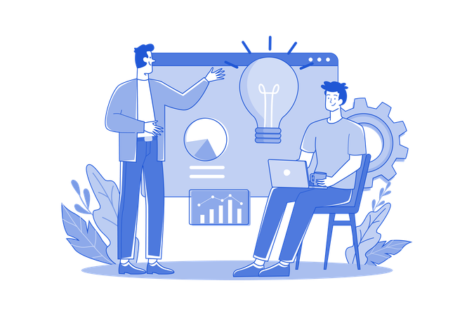 Product Team Generating Creative Idea  Illustration
