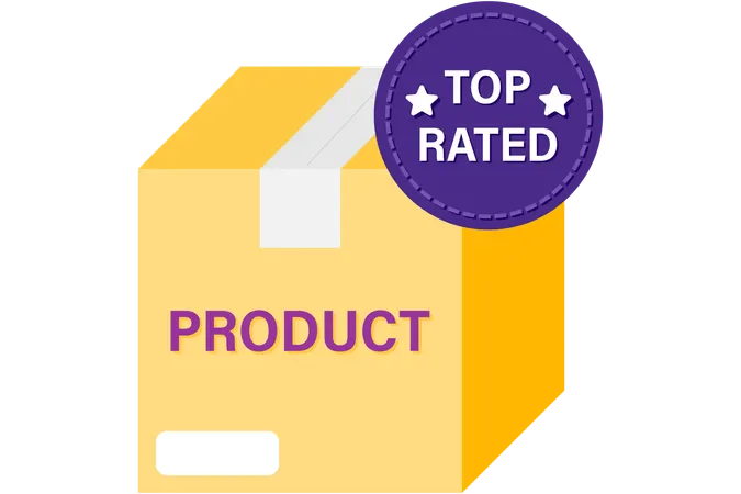 Product with top rated badge  Illustration