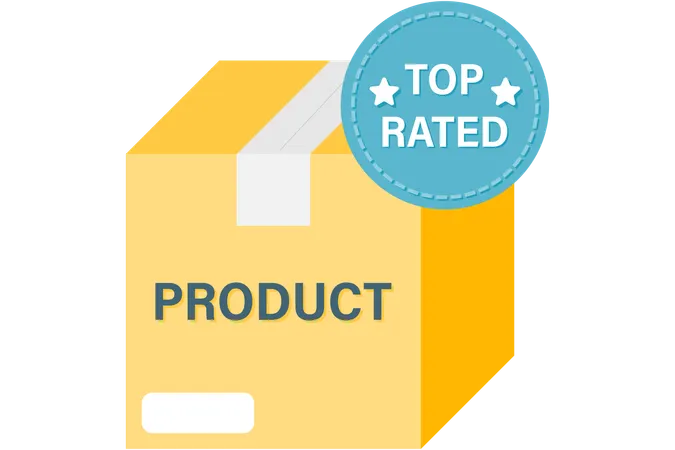 Product with top rated badge  Illustration