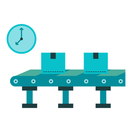 Production Conveyor Belt  Illustration