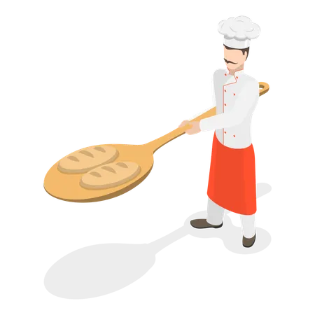 Production de pain en boulangerie  Illustration