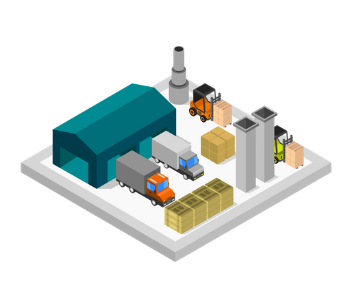 Production factory  Illustration