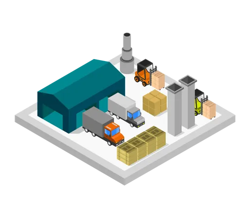 Production factory  Illustration