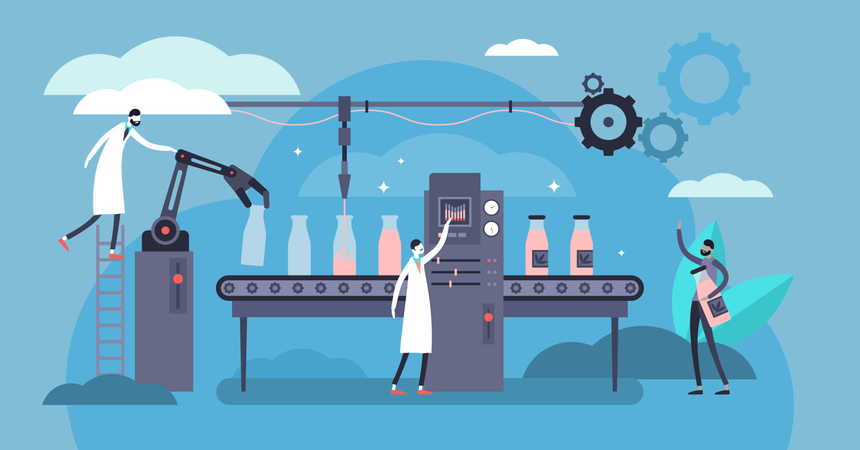 Production factory  Illustration