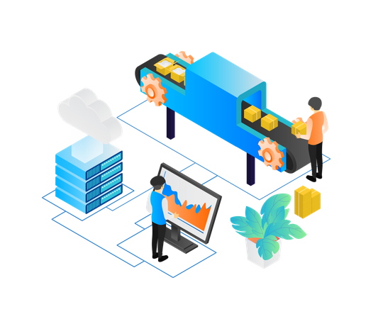 Production Line  イラスト