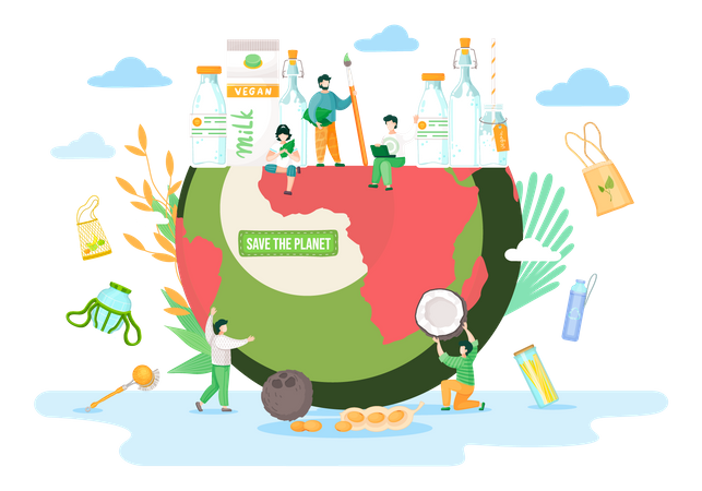 Productos amigables con el ambiente  Ilustración
