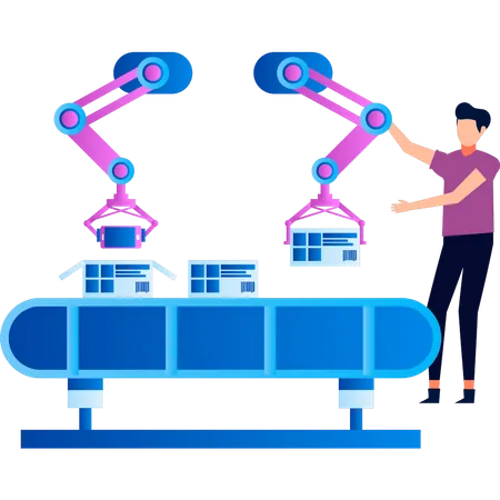 Products are under packaging  Illustration