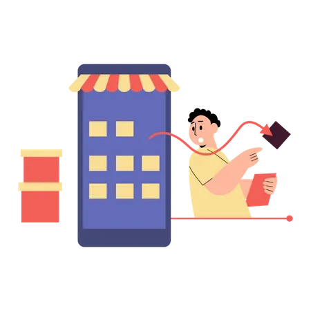 Products Selling at online stores  Illustration
