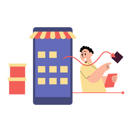 Products Selling at online stores  Illustration