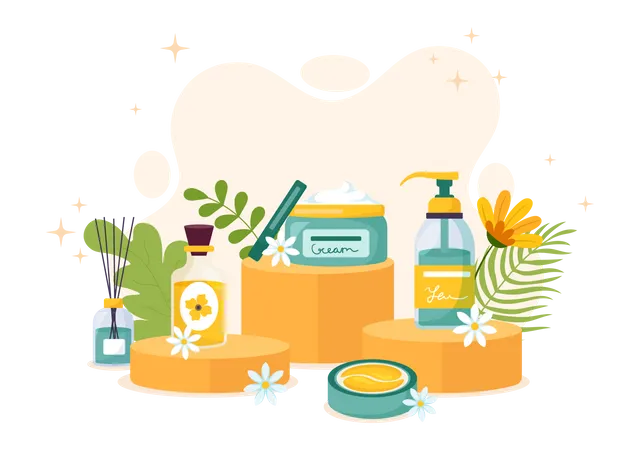 Produit de soin de la peau  Illustration