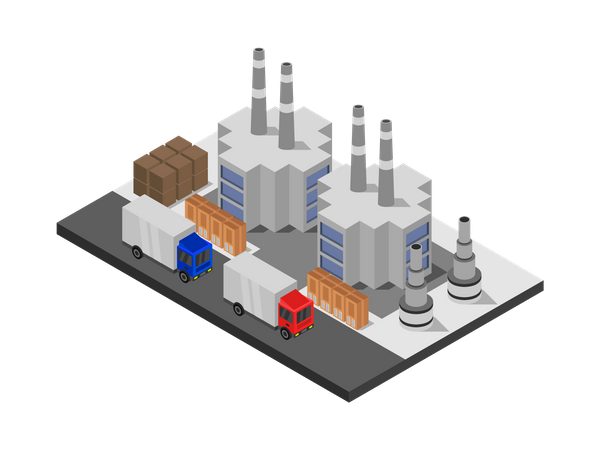 Produktionsfabrik  Illustration