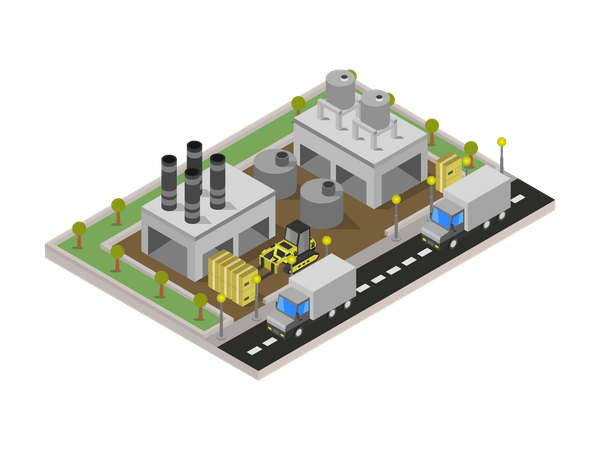 Produktionsstelle  Illustration