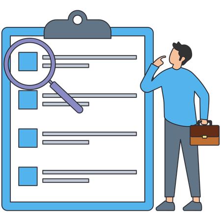 Produktliste prüfen  Illustration