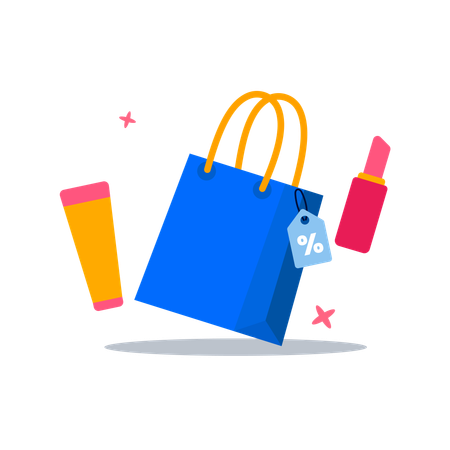 Produktrabatt im Live-Shopping  Illustration