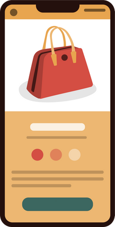 Produktseite der E-Commerce-Shopping-App  Illustration
