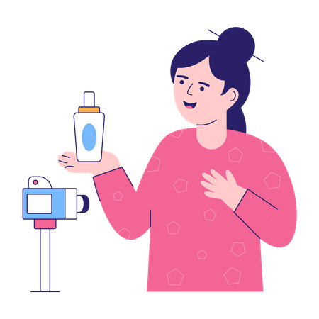 Produto de revisão de mulher  Ilustração