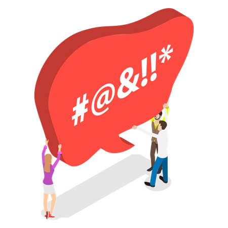 Profanity Speech Bubble  Illustration