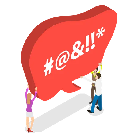 Profanity Speech Bubble  Illustration