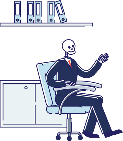Profesional empresario muerto por sobrecarga  Ilustración