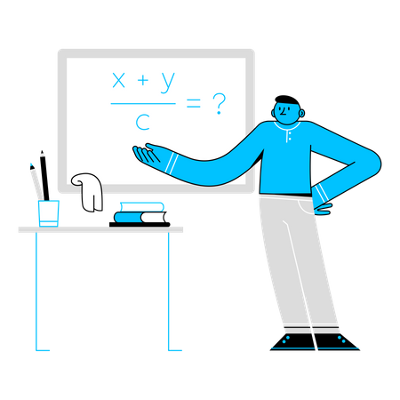 Profesor de matemáticas  Ilustración