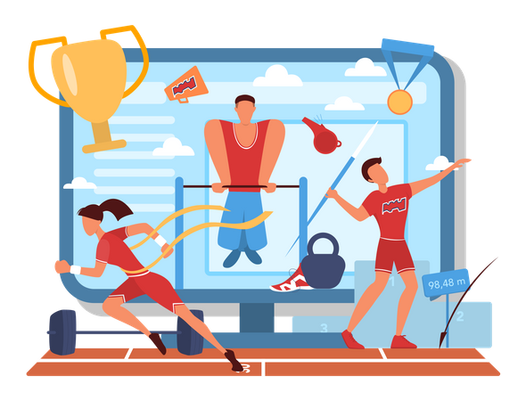 Professeur de conditionnement physique  Illustration