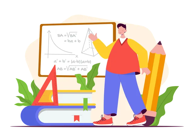 Professeur de mathématiques  Illustration