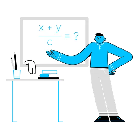 Prof de maths  Illustration