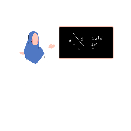Professeur de mathématiques arabe  Illustration