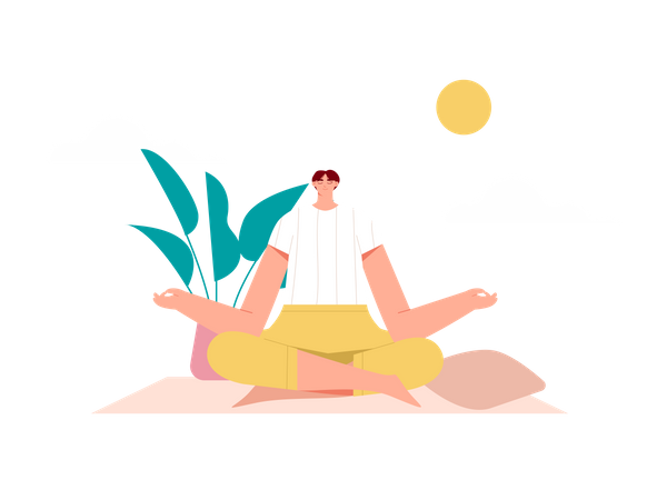 Professeur de yoga  Illustration