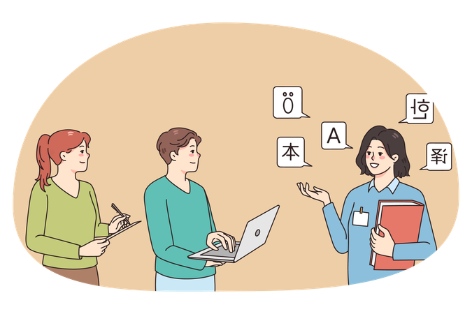 Professeure de langues étrangères pour étudiants  Illustration