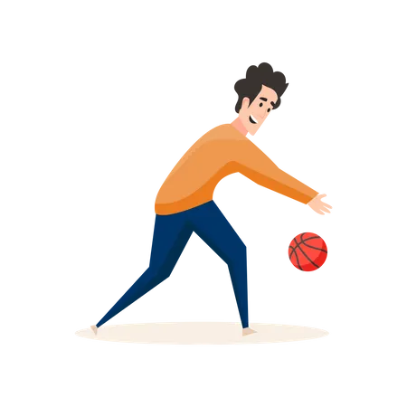 Professional basketball player Illustration