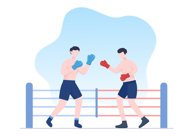 Professional Boxing Match  Illustration