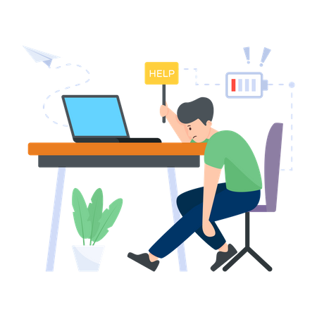 Professional Burnout  Illustration