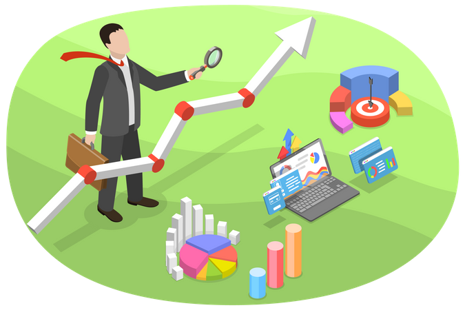 Professional Business Analyst  Illustration