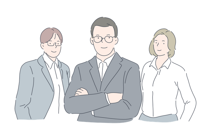 Professional business team  Illustration