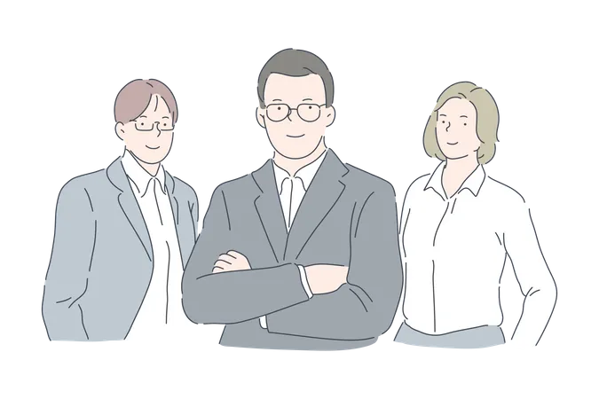 Professional business team  Illustration