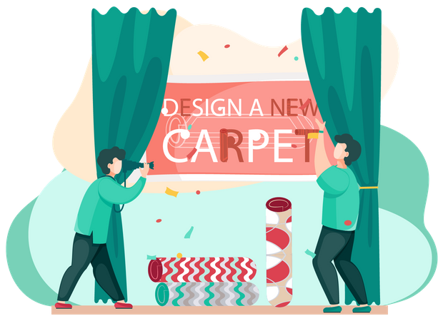 Professional carpet designer studio  Illustration