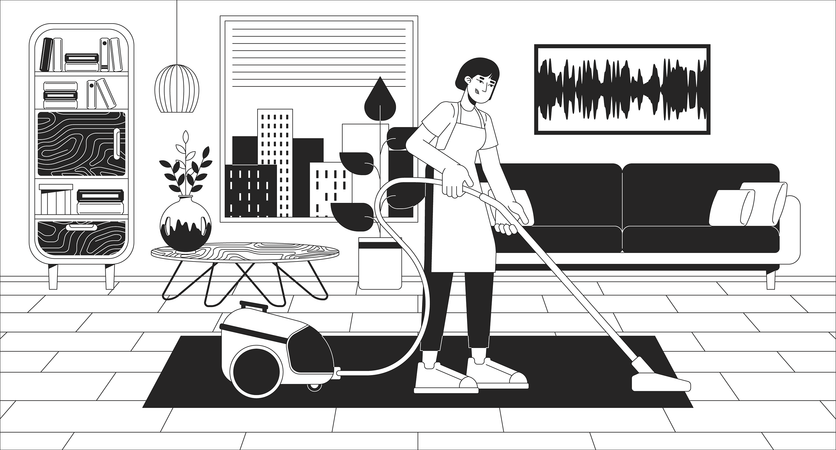 Professional cleaning service  일러스트레이션