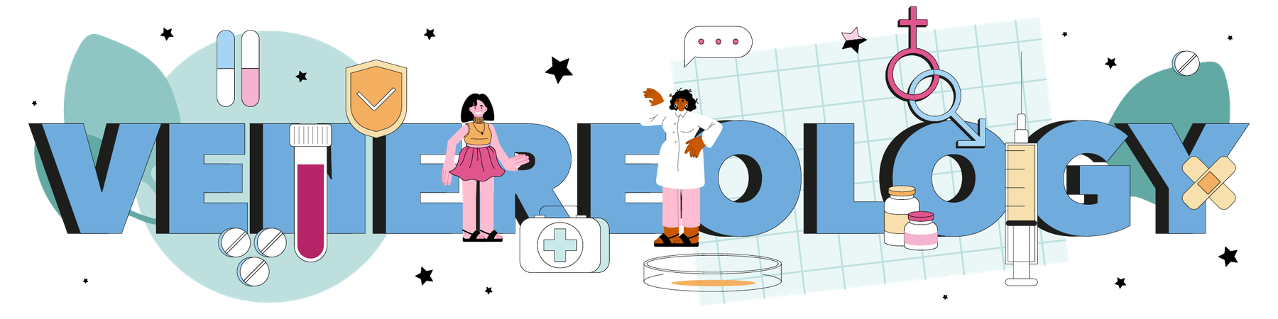 Professional diagnostic of dermatology  Illustration