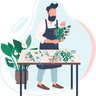 professional florist illustration free download