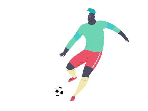 Professional Footballer playing in match  Illustration