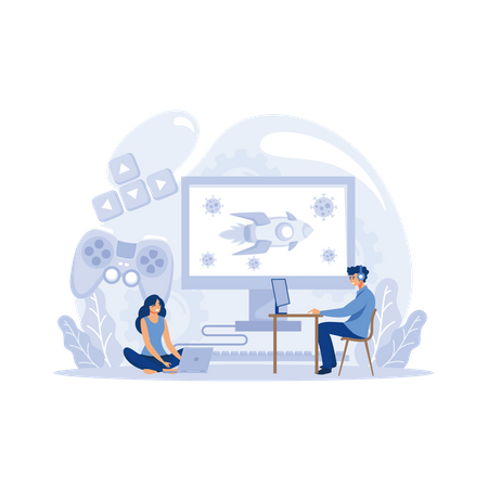 Professional gamer  Illustration