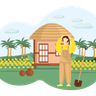 professional gardener illustration free download