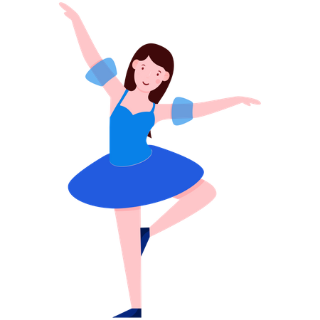Professional Girl dancer Illustration